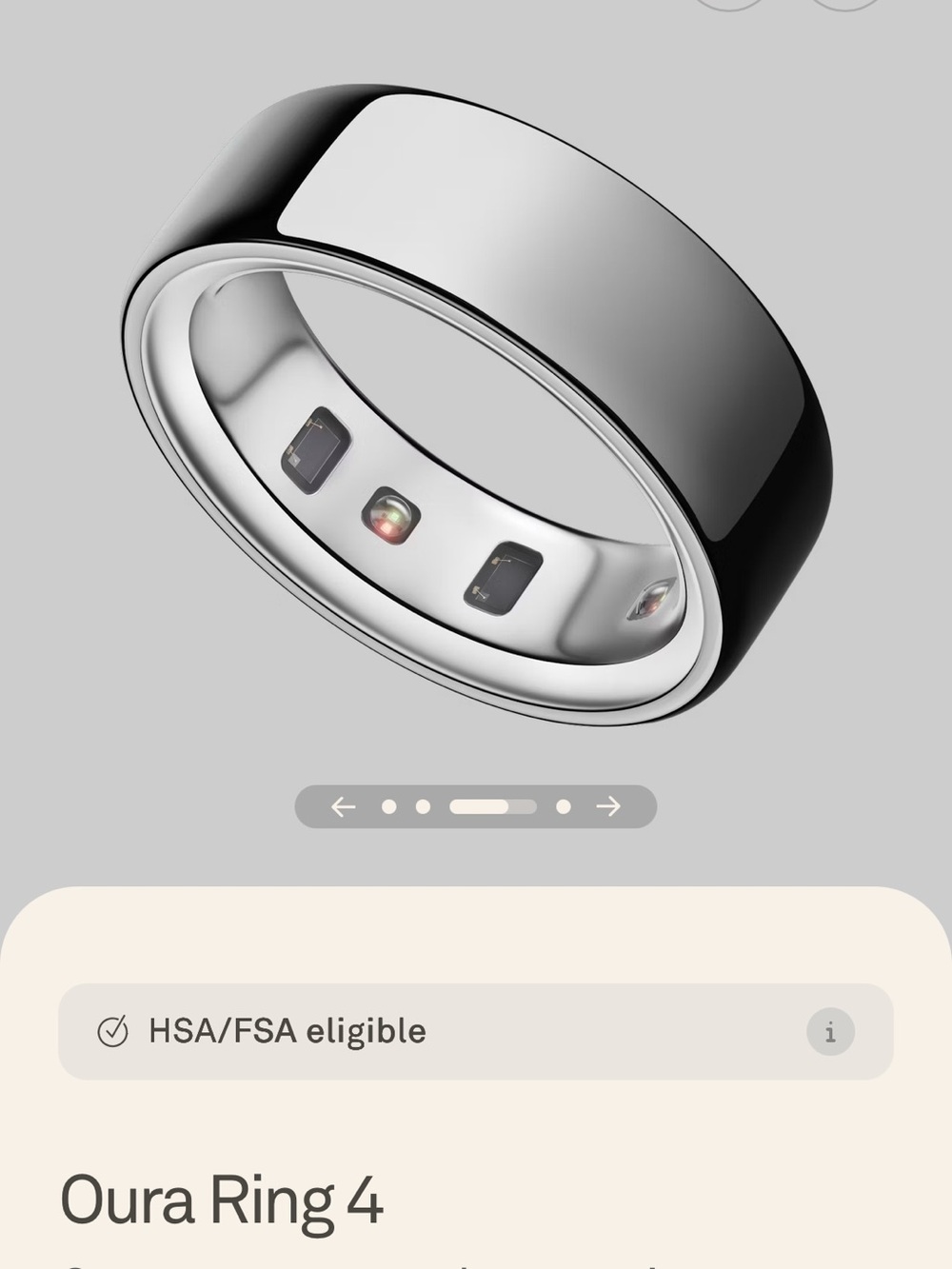 Oura Ring 4 — Silver